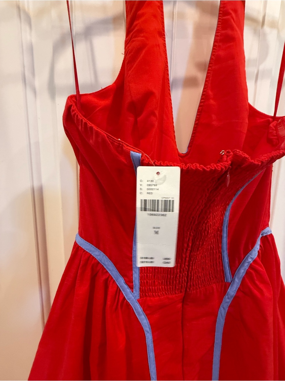 By Anthropologie Halter V-Neck Fit & Flare Midi Dress - Picture 7 of 7